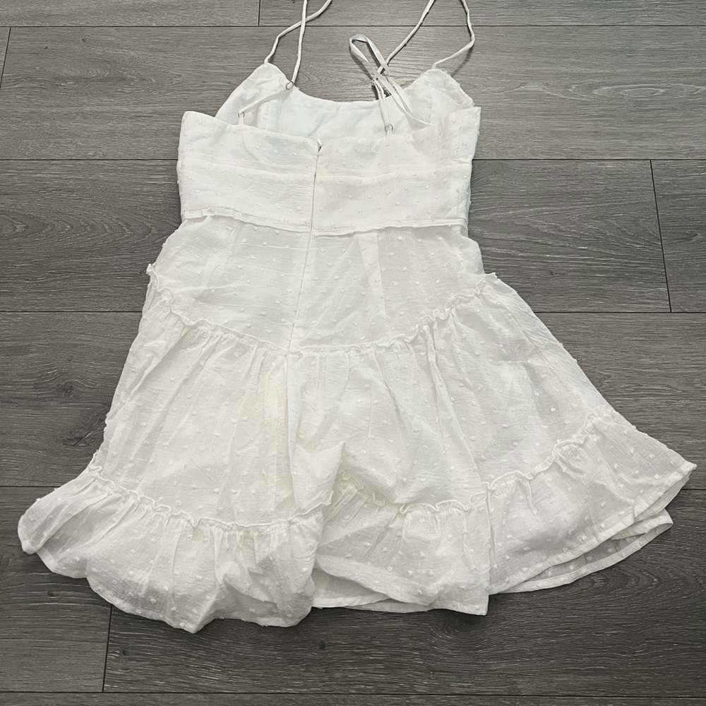 Hellomolly White Ruffled Spaghetti Strap Dress - image 2